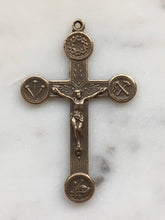 Load image into Gallery viewer, Passion Crucifix Pendant -  Bronze - Antique Reproduction - 1379 CeCeAgnes Rosary Parts
