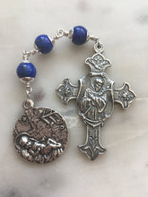 Load image into Gallery viewer, Christmas Chaplet - Saint Francis and First Nativity - Sterling and Sterling Silver - Lapis - Beautiful!! CeCeAgnes
