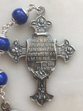 Load image into Gallery viewer, Christmas Chaplet - Saint Francis and First Nativity - Sterling and Sterling Silver - Lapis - Beautiful!! CeCeAgnes
