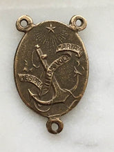 Load image into Gallery viewer, Stella Maris Rosary Center - Bronze or Sterling Silver - Antique Reproduction 790c CeCeAgnes Rosary Parts
