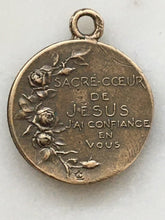 Load image into Gallery viewer, Sacred Heart of Jesus Medal: 438 Bronze Antique Reproduction

