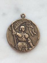 Load image into Gallery viewer, Saint Joan of Arc Medal: 1071 Antique French Reproduction,  Bronze
