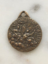 Load image into Gallery viewer, Medal - Saint Gabriel - Annunciation - Bronze or Sterling Silver - Antique Reproduction 1356 CeCeAgnes Rosary Parts
