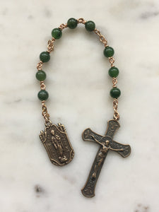 Saint Jude Chaplet - Jade - Bronze CeCeAgnes