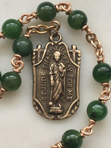 Saint Jude Chaplet - Jade - Bronze CeCeAgnes