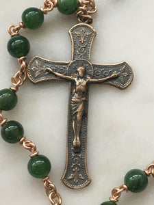 Saint Jude Chaplet - Jade - Bronze CeCeAgnes