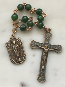 Saint Jude Chaplet - Jade - Bronze CeCeAgnes