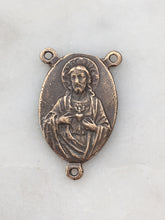 Load image into Gallery viewer, OL of Perpetual Help Rosary Center: 1152 Bronze Antique Reproduction
