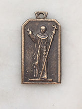 Load image into Gallery viewer, Medal - Saint Junipero Serra - Bronze or Sterling Silver - Antique Reproduction 1543 CeCeAgnes Rosary Parts
