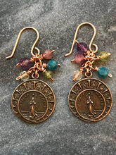 Load image into Gallery viewer, Stella Maris Earrings - Bronze and Gemstones
