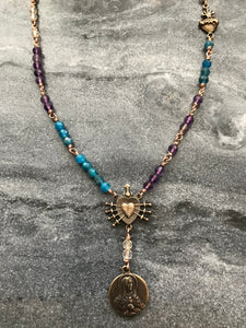 OL of Sorrows, Gemstone and Bronze Necklace