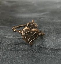 Load image into Gallery viewer, Bronze Sacred Heart Rosary Ring
