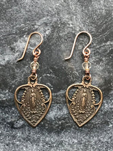 Load image into Gallery viewer, Our Lady of Lourdes Bronze Earrings
