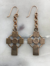 Load image into Gallery viewer, Celtic Cross Bronze Earrings
