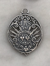 Load image into Gallery viewer, Sacred Heart of Jesus Medal: 1163 Antique Reproduction, Bronze or Sterling Silver
