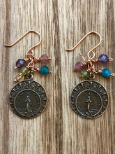 Load image into Gallery viewer, Stella Maris Earrings - Bronze and Gemstones
