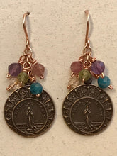 Load image into Gallery viewer, Stella Maris Earrings - Bronze and Gemstones
