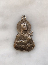Load image into Gallery viewer, Virgin Mary Medal: Star Halo, Bronze or Sterling Silver Antique Reproduction Rosary Parts
