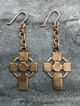 Load image into Gallery viewer, Celtic Cross Bronze Earrings
