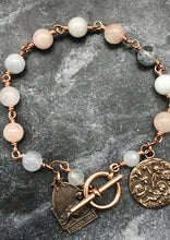 Load image into Gallery viewer, Morganite Infant Jesus Bracelet - Solid Bronze
