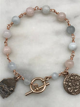 Load image into Gallery viewer, Morganite Infant Jesus Bracelet - Solid Bronze
