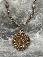 Load image into Gallery viewer, Miraculous Medal Necklace - Virgin Mary  - Solid  Bronze
