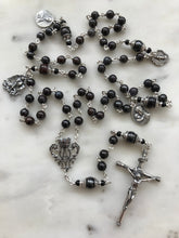 Load image into Gallery viewer, Sterling Silver Rosary - Sugilite Gemstones - Saint Michael - OL of Sorrows
