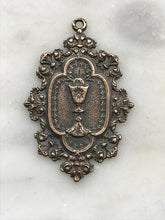 Load image into Gallery viewer, Eucharist Medal: 1005 Bronze Antique Reproduction, Holy Communion
