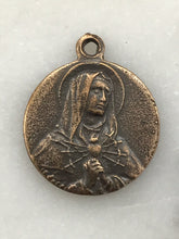 Load image into Gallery viewer, OL of Sorrows Medal - Sterling Silver - Antique Reproduction 597M CeCeAgnes Rosary Parts
