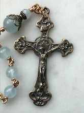 Load image into Gallery viewer, Aquamarine Rosary - Bronze - Stella Maris Center CeCeAgnes
