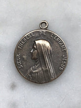 Load image into Gallery viewer, Saint Therese Medal - Bronze or Sterling Silver - Antique Reproduction 1294 CeCeAgnes Rosary Parts
