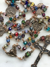 Load image into Gallery viewer, Holy Angels Crystal Bronze Rosary - Stained Glass Window Rosary CeCeAgnes
