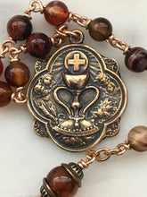 Load image into Gallery viewer, First Communion Single Decade Rosary - Sardonyx and Bronze - Spanish Tenner CeCeAgnes
