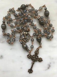 Labradorite Rosary - Bronze - Saint Michael CeCeAgnes