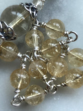 Load image into Gallery viewer, Citrine Rosary Bracelet - All Sterling - Wire-wrapped CeCeAgnes
