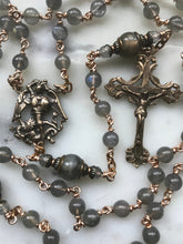 Load image into Gallery viewer, Labradorite Rosary - Bronze - Saint Michael CeCeAgnes
