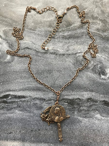 Joan of Arc Necklace - Solid  Bronze - Saint Michael