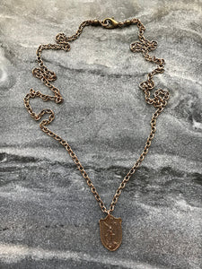 Saint Michael Solid Bronze Necklace