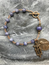 Load image into Gallery viewer, Tanzanite Bronze Rosary Bracelet
