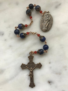 Saint Cecilia Chaplet - Sodalite  - Bronze CeCeAgnes