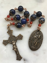 Load image into Gallery viewer, Saint Cecilia Chaplet - Sodalite  - Bronze CeCeAgnes
