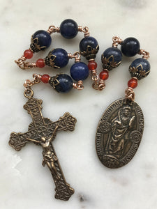 Saint Cecilia Chaplet - Sodalite  - Bronze CeCeAgnes