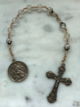 Load image into Gallery viewer, Guardian Angel Chaplet - Citrine and Bronze - Holy Family Crucifix
