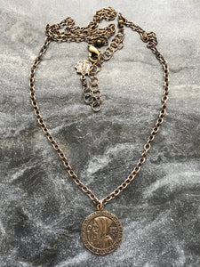 Saint Benedict Solid Bronze Necklace