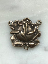 Load image into Gallery viewer, Rosary Center - Rosebud - Bronze or Sterling Silver - Antique Reproduction 774 CeCeAgnes Rosary Parts
