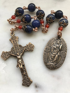 Saint Cecilia Chaplet - Sodalite  - Bronze CeCeAgnes