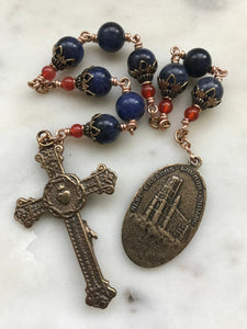 Saint Cecilia Chaplet - Sodalite  - Bronze CeCeAgnes