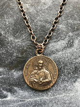 Load image into Gallery viewer, Sacred Heart of Jesus Solid Bronze Necklace
