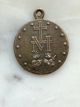 Load image into Gallery viewer, Miraculous Medal - Bronze - Antique Reproduction 1547 CeCeAgnes Rosary Parts
