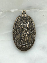 Load image into Gallery viewer, Saint Cecilia Medal -  Bronze - Antique French Reproduction 1391 CeCeAgnes Rosary Parts
